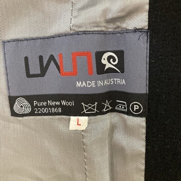 Womens Tirol Austria Jacket Trachten Loden Walk  100% Wool Black‎ Linded Size L - Picture 7 of 11